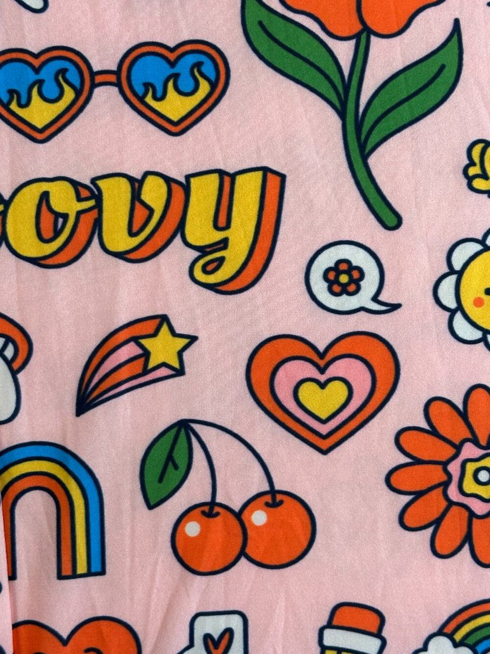Brief Insanity Pink Groovy Hippie Lounge Pajama Pants Women's Size Large NWT - Picture 4 of 11